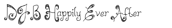 DJB Happily Ever After font preview